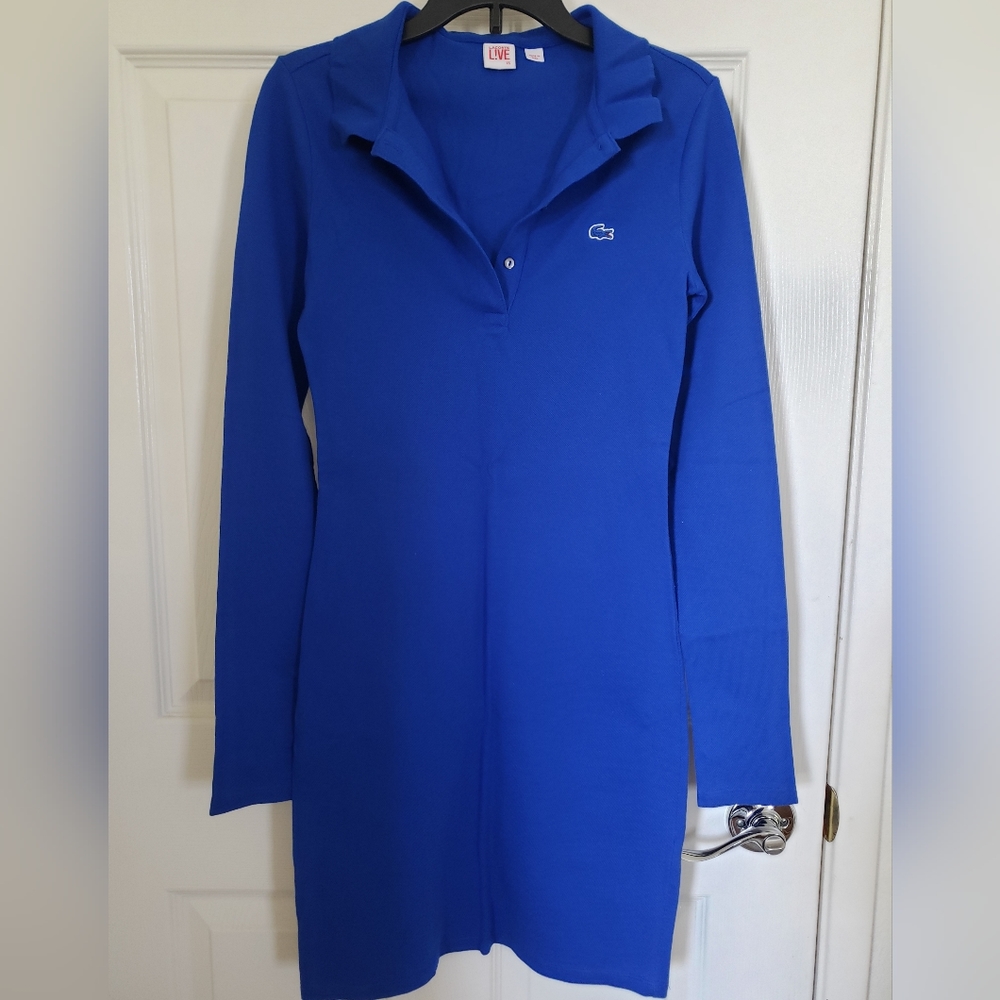 Lacoste short dress. Size XS. Royal blue color.